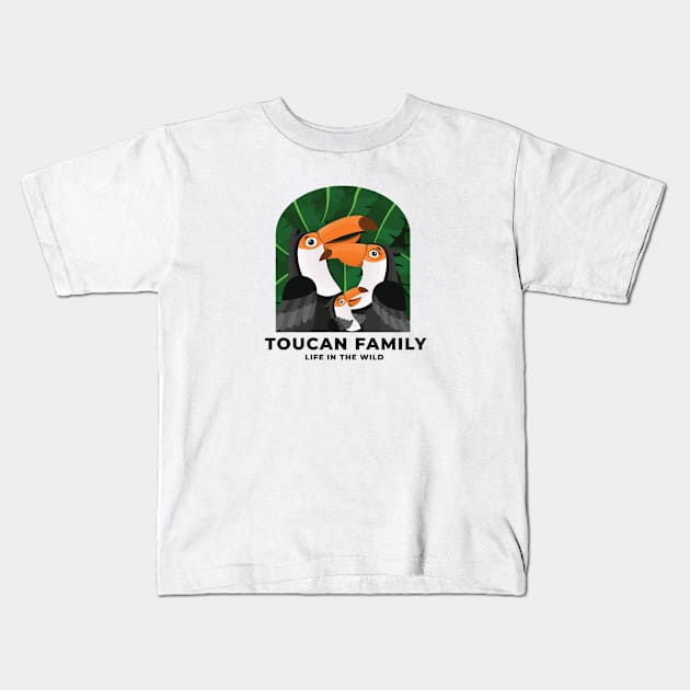 Toucan Family Kids T-Shirt by mawicasava